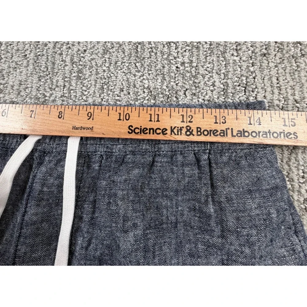 J.Crew Linen Blend Pants Mens S Blue Re-Imagined Drawstring L0484